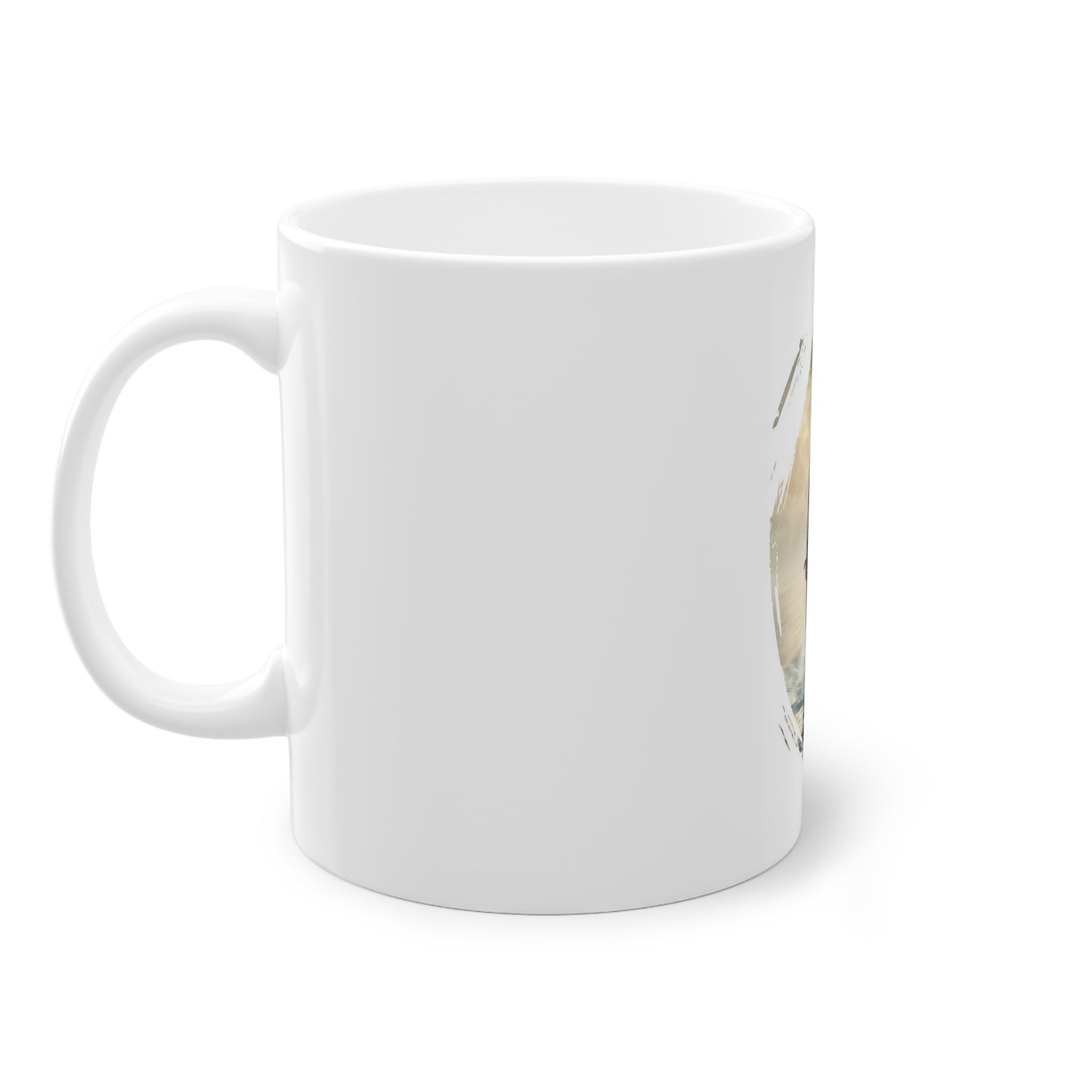 Weisse Tasse Jesus geht über Wasser
