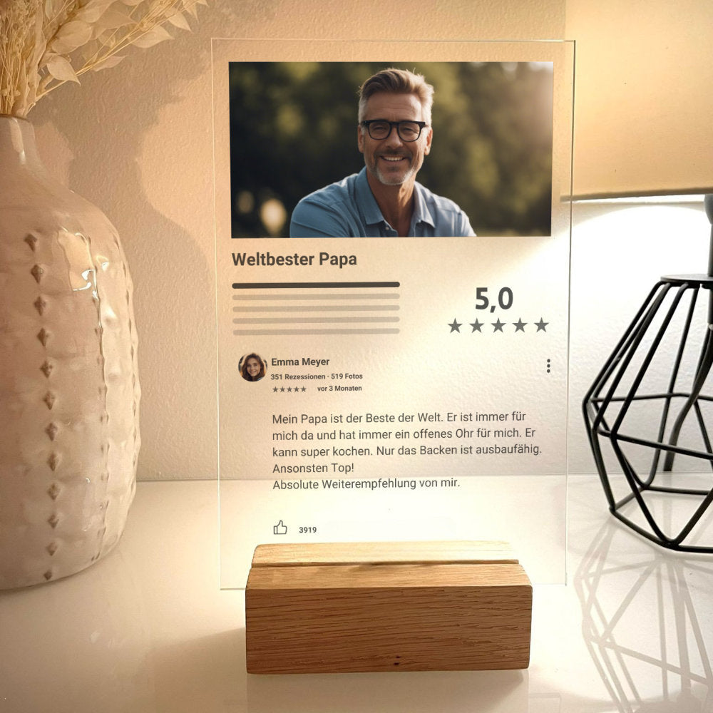 Holzfuß für Dein Acryl Geschenk