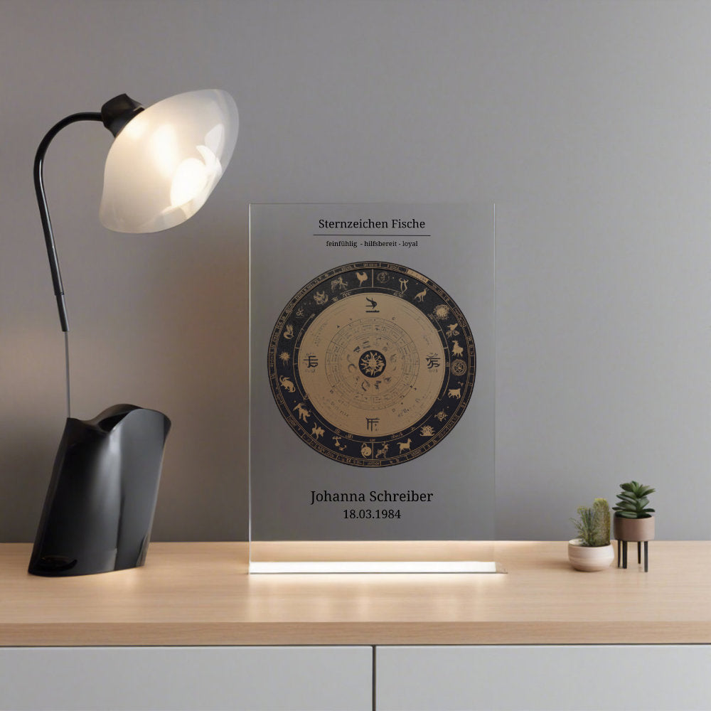 Sternzeichen personalisierbar auf Acrylglas