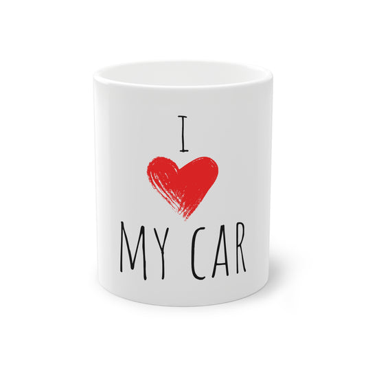Weisse Tasse "I love my Car"