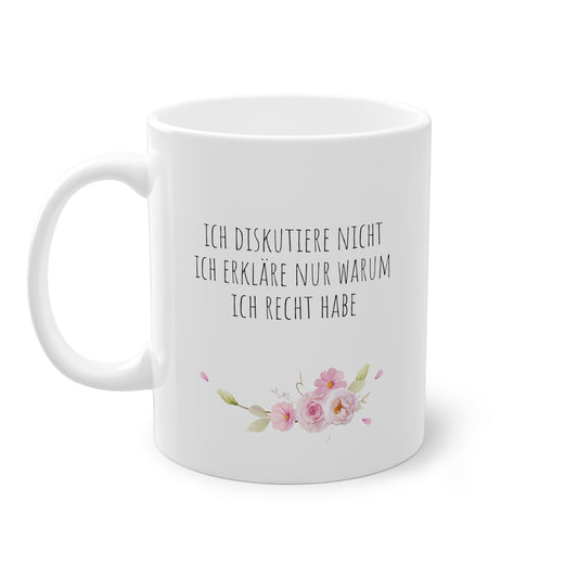 Weiße Büro Tasse "diskutieren"