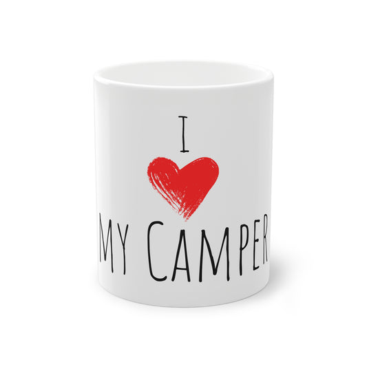 Weisse Tasse "I love my Camper"