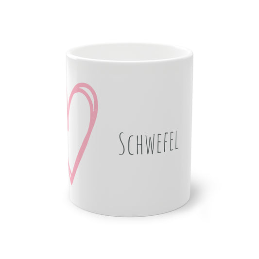 Weisse Partnertasse "Pech & Schwefel"