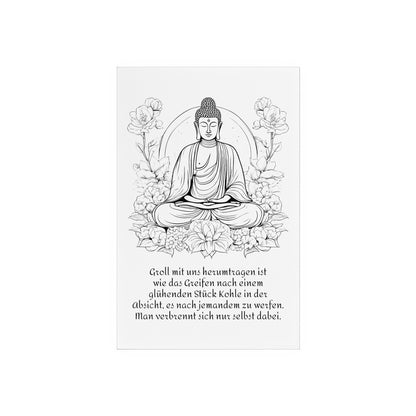 Acrylbild Sinnspruch Buddha "Groll"