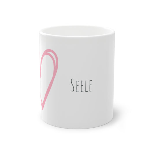 Weisse Partnertasse "Herz & Seele"