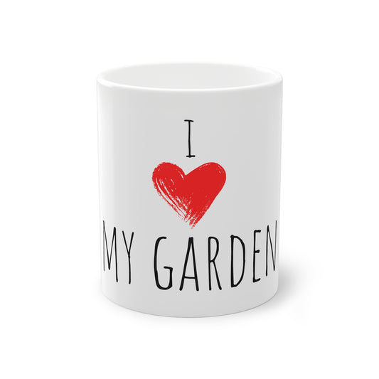 Weisse Tasse "I love my Garden"
