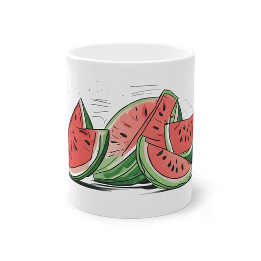 Weisse Tasse "Melonen"