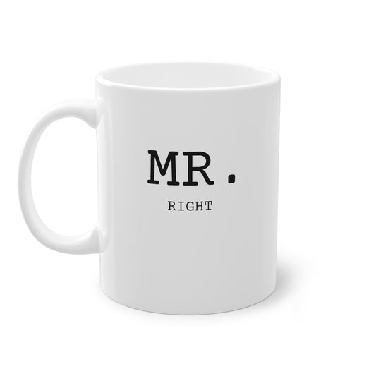 Weisse Design Partnertasse "Mr."