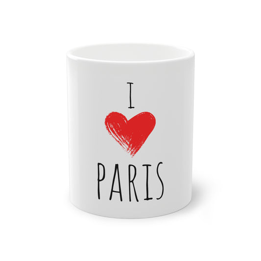 Weisse Tasse "I love Paris"