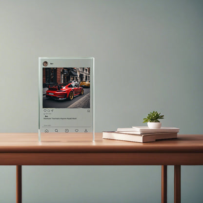 Social Media Post Acrylglas personalisierbar mit Foto & Text